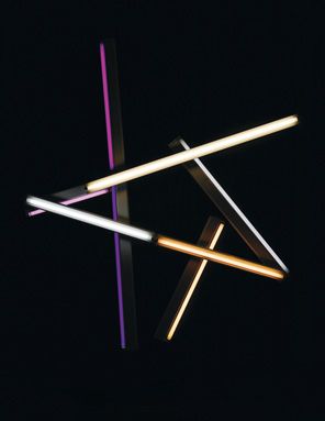 MARK HANDFORTH b. 1969 Starman, 2004 Fluorescen: MARKHANDFORTHb. 1969Starman, 2004Fluorescent lights.Overall 84 ¼ x 74 ⅜ x 5 ⅛ in. (214