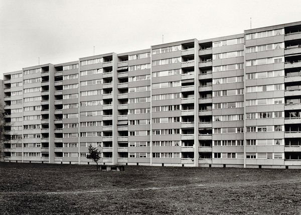 THOMAS STRUTH b. 1954 Chemin des Coudriers, Ge: THOMASSTRUTHb. 1954Chemin des Coudriers, Geneva, 1989Gelatin silver print in artist's wooden frame.