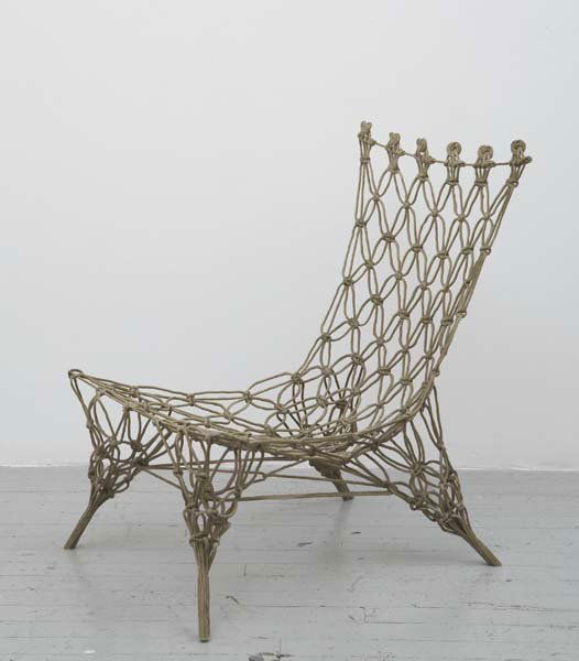 MARCEL WANDERS , b. 1963: Knotted Chair", ca. 1996 Carbon and aramid fiber, epoxy. Manufactured by Cappellini, Italy. Dimensions: 28 ½ in. (72.4 cm) high.