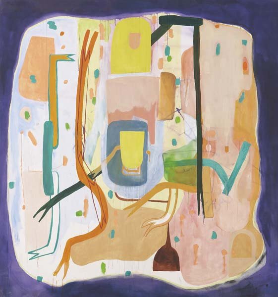SANTIAGO CUCULLU, 1969: Untitled, 1998 Acrylic on canvas. Dimensions: 92 x 86 in. (233.7 x 218.4 cm). Signed and dated on verso. This work is unique.