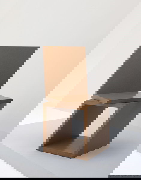 ROLF SACHS, b. 1955: Prototype "Original" chair, 1993 Medium density fiber wood, metal, fabric. Dimensions: 33 ½ in. (85 cm) high Literature Charlotte and Peter Fiell, 1000 Chairs, Cologne, 1997, p. 669