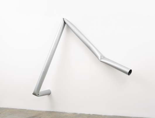 MARK HANDFORTH, b. 1969: Bent Pipe, 2004 Painted aluminum. 85 x 106 x 21 ½ in. (215.9 x 269.2 x 54.6 cm). Provenance: Gavin Brown's Enterprise, New York Exhibited: Rome, Roma Roma Roma, Mark Handforth, 2004