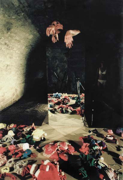 MIKE KELLEY, b. 1954: Runaway, 1999 Chromogenic process print. 19 ¼ x 13 ¼ in. (48.9 x 33.7 cm). Signed, numbered of 15 and dated "M Kelley 99" on the reverse. Provenance: Acquired directly from the artist.