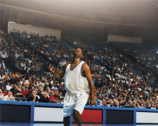 PAUL PFEIFFER, b. 1966: Four Horsemen of the Apocalypse 10, 2004, 2004 Fujiflex digital C-print. 48 x 60 in. (121.9 x 152.4 cm). This work is from an edition of six. Provenance: Gagosian Gallery, London Exhibited: New York,