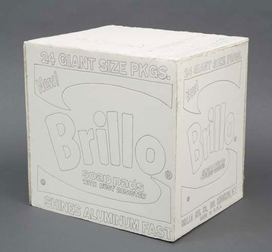 TOM SACHS, b. 1966: Brillo Box, 2003 Ballpoint pen and ink on foamcore with hot glue. 17 x 17 ¼ x 14 in. (43.2 x 43.8 x 35.6 cm). Provenance: Galerie Thaddaeus Ropac, Paris/Salzburg