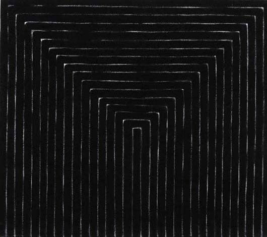 ELAINE STURTEVANT, b. 1926: Study for Stella Getty Tomb (2nd Version), 1989 Enamel on canvas. 21 x 24 ¼ in. (53.3 x 61.6 cm). Signed, titled and dated "'Study For Stella Getty Tomb' (2nd Version) Sturtevant '89" on the ov