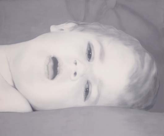 KIKI LAMERS, b. 1964: Mouth Open, 2001 Oil on canvas. 59 x 71 in. (149.9 x 180.3 cm). Titled and dated "Mouth Open 2001" on the reverse. Provenance: CRG Gallery, New York