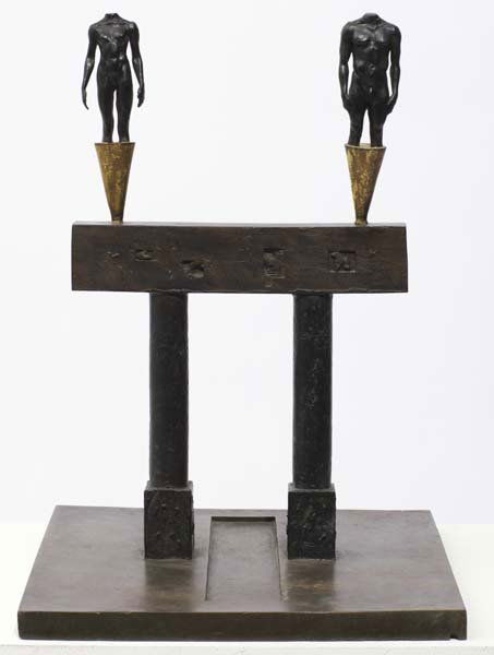 ROBERT GRAHAM, b. 1938: Maquette for Olympic Gateway, 1984 Bronze. 15 ¾ x 11 ¾ x 11 ¾ in. (40 x 29.8 x 29.8 cm). Provenance: Acquired directly from the artist