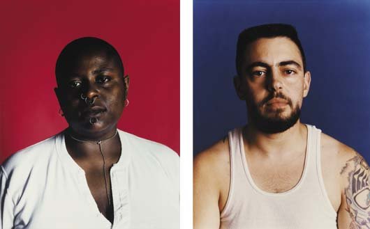 CATHERINE OPIE, b. 1961: (i) Crystal Mason, 1994; (ii) Portrait of Mike, (i) 1994; (ii) 1993 Two c-prints. 20 x 15 ½ in. (50.8 x 39.4 cm) each. (i) Signed, titled and dated "Catherine Opie Crystal Mason 1994" on the re