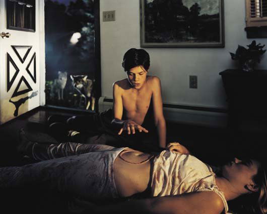 GREGORY CREWDSON, b. 1962: Untitled (Brother and Sister), 1998 C-print. 50 x 60 in. (127 x 152.4 cm). Signed, numbered of ten and dated "Gregory Crewdson 1998" on the reverse. This work is from an edition of ten. Provenance: Em