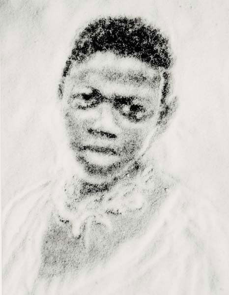 VIK MUNIZ, b. 1961: Ten Ten's Weed Necklace The Sugar Children, 1996 Gelatin silver print. 14 x 11 in. (35.6 x 27.9 cm). Signed, titled and dated "Ten Ten's Weed Necklace the Sugar Children Vik Muniz 1996" on the reverse