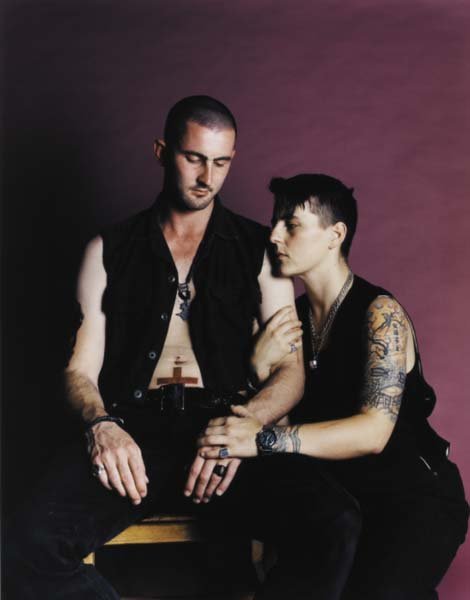 CATHERINE OPIE, b. 1961: Richard & Skeeter, 1994 C-print. 19 ¼ x 15 in. (48.9 x 38.1 cm). Signed, titled, dated and numbered on verso. This work is from an edition of 8. Provenance: Jay Gorney Fine Art, New York