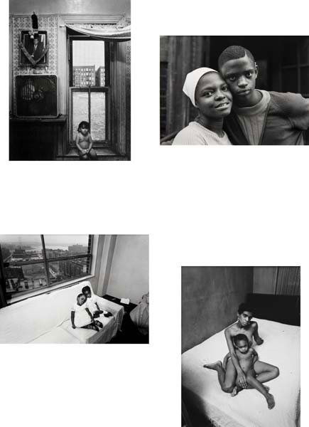 BRUCE DAVIDSON, b. 1933: Selected Images from East 100th Street, New York, 1966-1968 Six gelatin silver prints, printed later. Varying sizes from 9 x 9 in. (22.9 x 22.9 cm) to 11 ⅛ x 8 ½ in. (28.3 x 21.6 cm) or