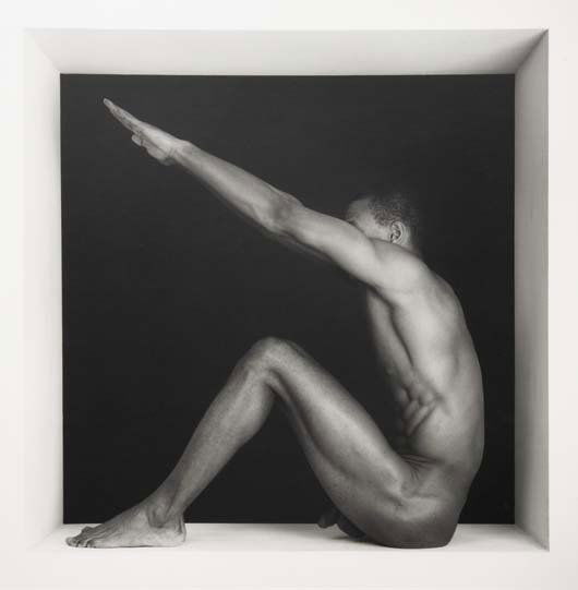 ROBERT MAPPLETHORPE, 1946-1989: Thomas, 1986 Gelatin silver print. 19 ⅛ x 19 ⅛ in. (48.6 x 48.6 cm). Signed, dated and numbered 2/10 in ink in the margin; signed in ink and copyright credit reproduction limitation stam