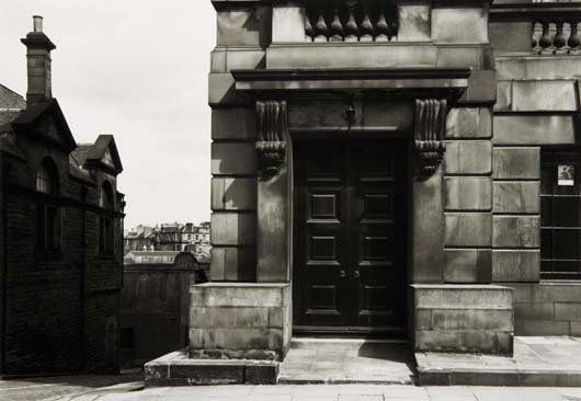 THOMAS STRUTH, b. 1954: Side Entrence of St. Stephen's Church, Edinburgh, 1985 Gelatin silver print. 11 ⅝ x 16 ¾ in. (29.5 x 42.5cm) Signed, titled, dated and numbered 6/10 in pencil on the verso. Provenance: M
