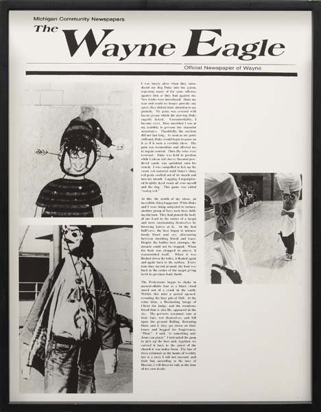 MIKE KELLEY, b. 1954: Timeless/ Authorless (7), 1995 Gelatin silver print. 31 x 24 in. (78.7 x 61 cm). Signed, titled #7, dated and numbered AP #2 in pencil on the reverse of the flush-mount.