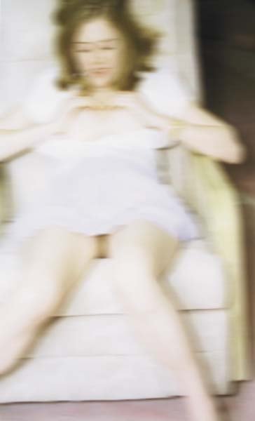 Thomas Ruff: Nude od21, 2002 Color coupler print, printed 2006. 14 ⅛ x 8 ½ in. (35.9 x 21.6 cm). Signed, dated and numbered 77/100 in pencil on the verso.