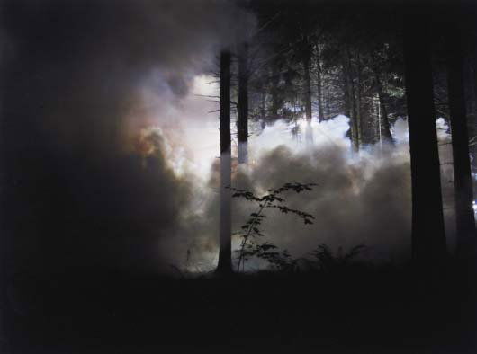 GREGORY CREWDSON: Production Still (Man in the Woods #3), 2003 Digital c-print. 12 x 15 ¾ in. (30.5 x 40 cm). Signed, dated and numbered lower edge. This work is from an edition of 20. Provenance: Luhring August