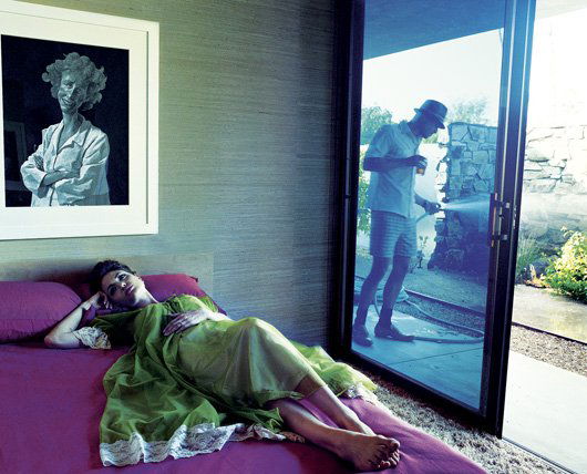 Steven Klein, b. 1962: Case Study #13 no. 01, 2005 Colour coupler print, printed 2007. 47 ⅝ x 59 in. (121 x 149.9 cm). Signed, titled, dated and numbered AP1 in ink on the reverse of the aluminium flush-mount. One fr