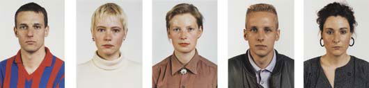 THOMAS RUFF, b. 1958: Title: THOMAS RUFF, b. 1958 Description: Five works: Portraits, 1987-1988 Medium Dimensions Signature/Edition/Manufacture: Dye-transfer print. Each 9 ½ x 7 in. (24.1 x 17.8 cm). Each signed an