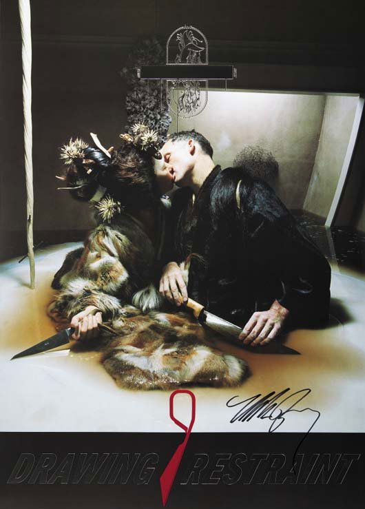 MATTHEW BARNEY, b. 1967: Title: MATTHEW BARNEY, b. 1967 Description: Drawing Restraint 9 , 2006 Medium Dimensions Signature/Edition/Manufacture: Offset lithograph and metallic imprint. 28 ⅝ x 20 ¼ in. (72.7 x 5