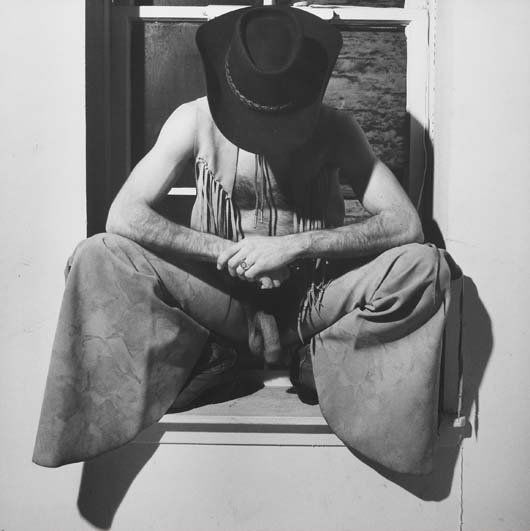 ROBERT MAPPLETHORPE, 1946-1989: Cowboy, 1979 Unique gelatin silver print. 13 £x215e; x 13 £x215e; in. (35.2 x 35.2 cm). Signed, titled and dated in pencil on the reverse of the mount; signed in pencil on the reverse of the