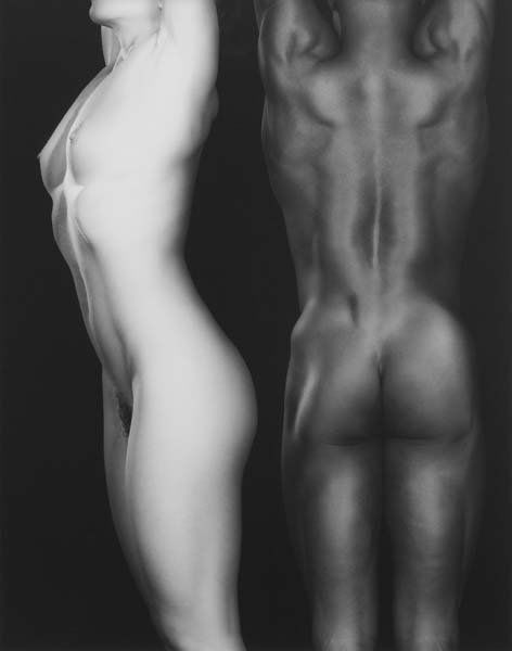 ROBERT MAPPLETHORPE, 1946-1989: Ken & Lydia, 1985 Gelatin silver print. 19 £x215b; x 15 £x215b; in. (48.6 x 38.4 cm). Signed, titled, dated, numbered 5/10 in ink and copyright credit reproduction limitation stamp on the re
