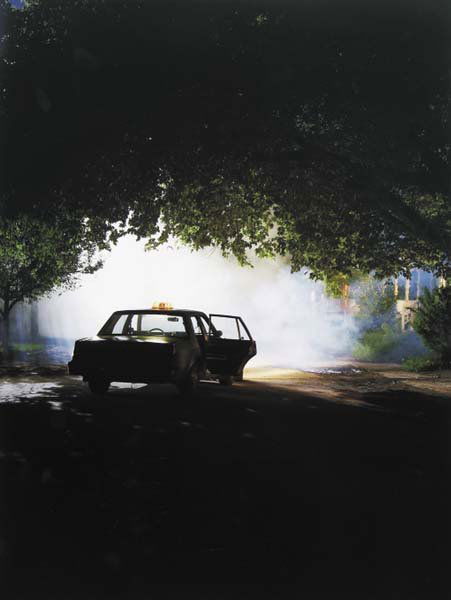 GREGORY CREWDSON, b. 1962: Production Still (Maple Street), 2003 C-print. 15 £x215e; x 12 in. (40.3 x 30.5 cm). Signed and dated lower edge. Provenance: Gagosian Gallery, Beverly Hills