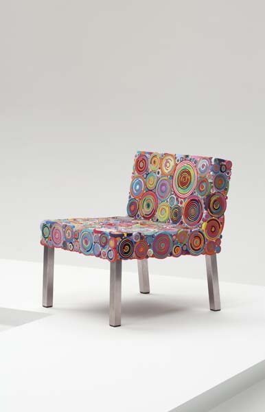 FERNANDO AND HUMBERTO CAMPANA, b. 1961, b. 1953: "Sonia Diniz" chair, ca. 2003 Felt, textiles, plastic, EVA, steel. 30 in. (76.2 cm) high. Produced by Estudio Campana, Brazil. From an edition of 12 plus two artist's proofs and two prototypes. Togeth