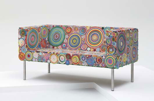 FERNANDO AND HUMBERTO CAMPANA, b. 1961, b. 1953: Sushi" sofa, 2003 Felt, textiles, plastic, EVA, steel. 31 ½ x 64 x 30 £x215c; in. (80 x 162.6 x 77.2 cm). Produced by Campana Objetos Ltda ME, Brazil. From an edition of seven plus two art