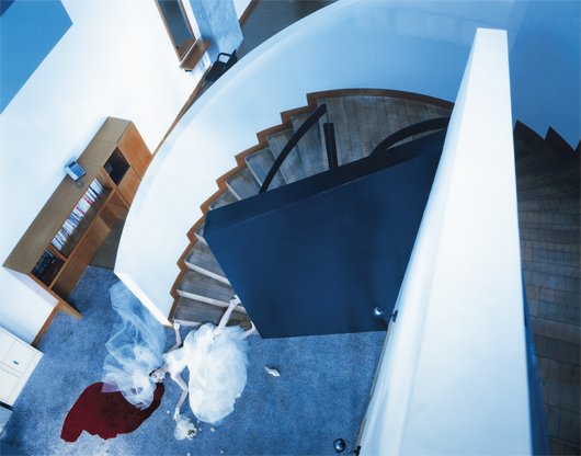 IZIMA KAORU, b. 1954: Okamoto Aya wears Eri Matsui, 2001 Colour coupler print, Diasec mounted. 124.1 x 158.1 cm. (48 ⅞ x 62 ¼ in). Signed in ink on an artist's label affixed to the reverse of the frame. Number