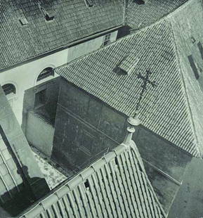 JOSEF EHM, 1909-1989 Roofs, 1936 Gelatin silver p: JOSEF EHM, 1909-1989 Roofs, 1936 Gelatin silver print. 11 5/8 x 10 7/8 in. (29.5 x 27.6 cm). Signed, dated in ink and credit stamp on the verso. PROV