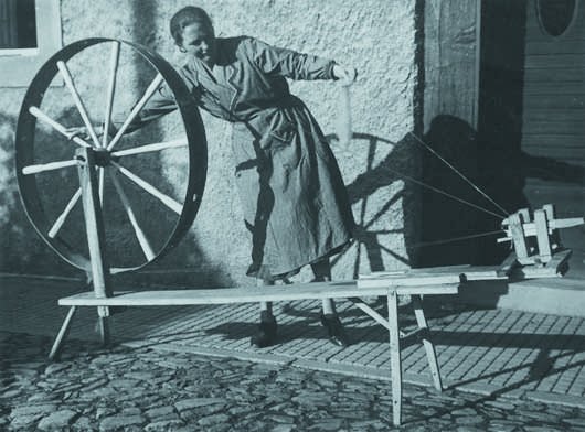 ALBERT RENGER-PATZSCH, 1897-1966 Spinning the wool