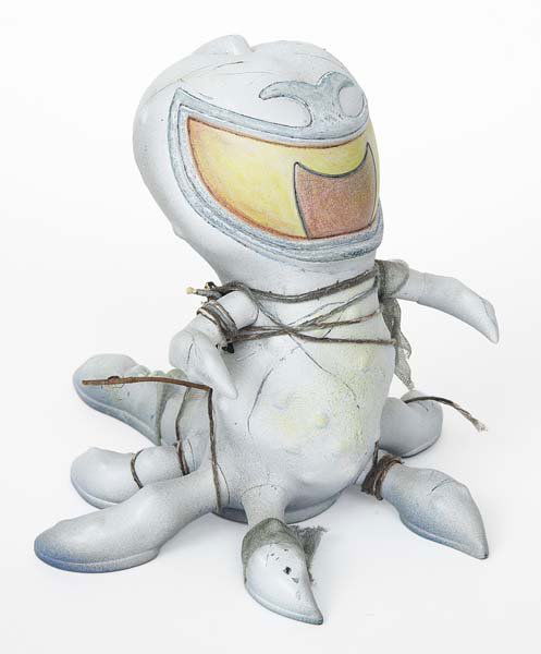 MOBY KILL Made by Steve Forde, USA, 2007 Hand pai: MOBY KILL Made by Steve Forde, USA, 2007 Hand painted vinyl, wood and cloth. 8 x 8 x 12 in. (20.3 x 20.3 x 30.5 cm). This toy is unique and is accompanied by a signed certificate of authenicity and ha