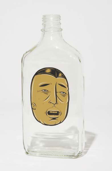 BARRY MCGEE, b. 1966 Untitled Acrylic on glass bo: BARRY MCGEE, b. 1966 Untitled Acrylic on glass bottle. 8 x 3 ½ x 1 ⅝ in. (20.3 x 8.9 x 4.1 cm). The Luggage Store, San Francisco