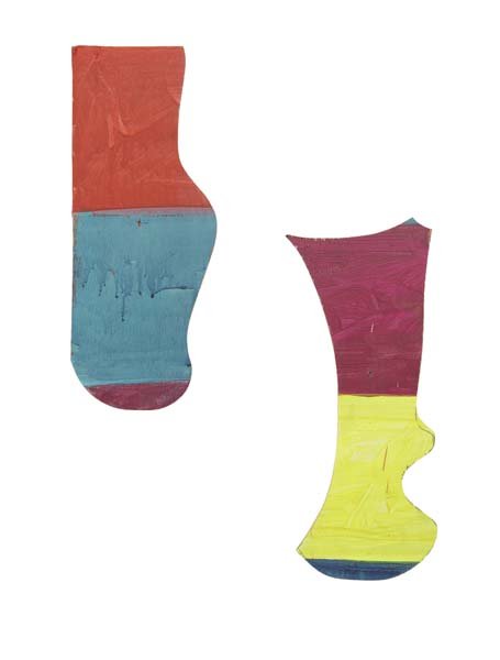 MARY HEILMANN, b. 1940 Two works: Untitled, 2000: MARY HEILMANN, b. 1940 Two works: Untitled, 2000 Acrylic on plywood. (i)15 ¼ x 6 in. (38.7 x 15.2 cm); (ii) 15 ¼ x 6 ¼ in. (38.7 x 15.9 cm). Each signed, dated and inscribed on ve