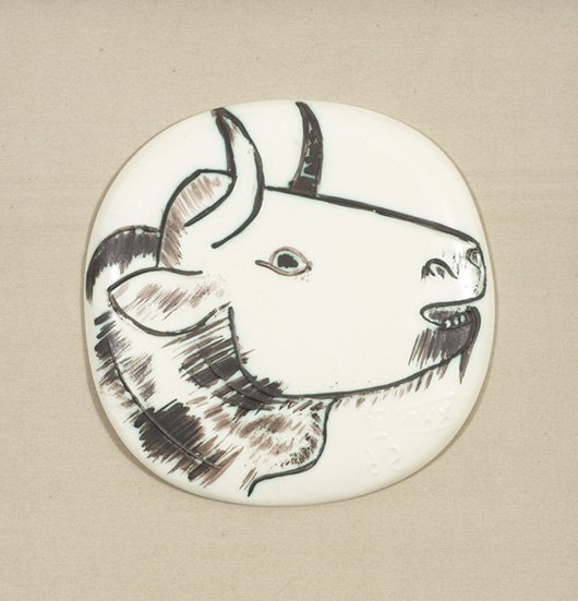 PABLO PICASSO, 1881-1973 Bull's Profile, 1956 Whi