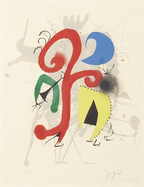 JOAN MIRO, 1893-1983 Jardin au clair de lune, 197