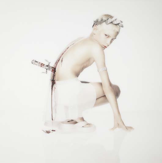 ERWIN OLAF, b. 1959 Royal Blood, Julius Caesar +: ERWIN OLAF, b. 1959 Royal Blood, Julius Caesar + 44 B.C., 2000 Color coupler print, Diasec mounted. 49 x 47 ¾ in. (124.5 x 121.3 cm). Signed, titled, dated and numbered AP1 in ink on the revers