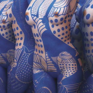KIM JOON, b. 1966 Blue Fish 1, 2008 Color coupler: KIM JOON, b. 1966 Blue Fish 1, 2008 Color coupler print. 39 ½ x 39 ½ in. (100.3 x 100.3 cm). Signed, titled and numbered 1/5 in ink on an artist's label accompanying the work. PROVENANCE