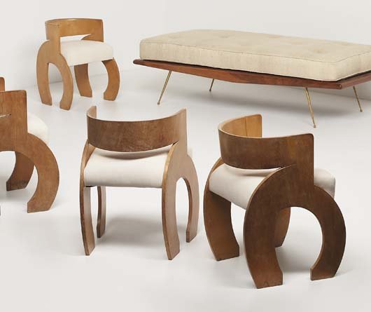 GERALD SUMMERS, 1899-1967 Set of four side chairs, c