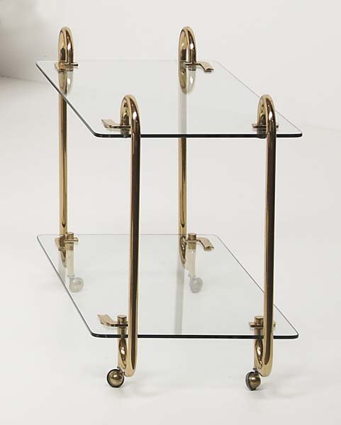 ATTRIBUTED TO FONTANA ARTE Bar cart, 1950s Glass, b