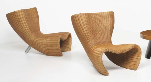 MARC NEWSON, b. 1963 Pair of "Wicker" chairs, ca.
