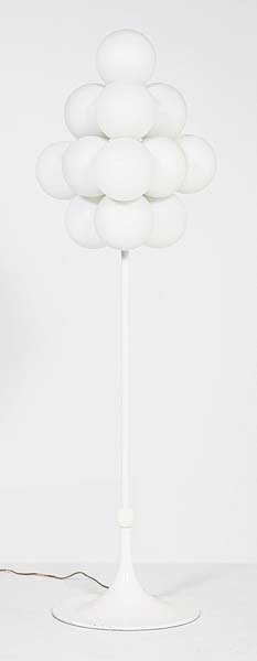 MAX BILL, 1908-1994 Floor lamp, 1960s Painted meta