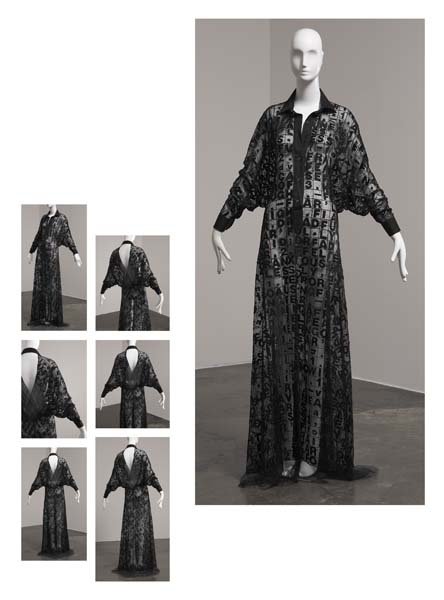 GHADA AMER, b. 1963 Fear Dress, 2006 Embroidered l