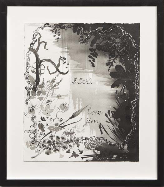 JIM HODGES, b. 1957 Untitled, 1995 Ink and decal o