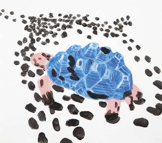 DAVID SHRIGLEY, b. 1968 Untitled, 1999 Acrylic on: DAVID SHRIGLEY, b. 1968 Untitled, 1999 Acrylic on paper. 14 x 15 ⅞ in. (35.6 x 40.3 cm). Signed and dated on verso.