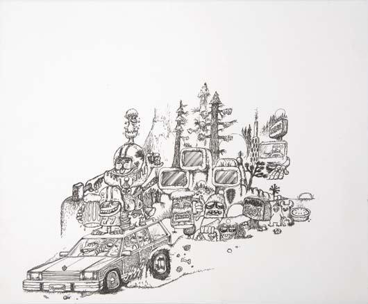 STEVE CANADAY, b. 1967 Untitled, 2004 Ink on paper