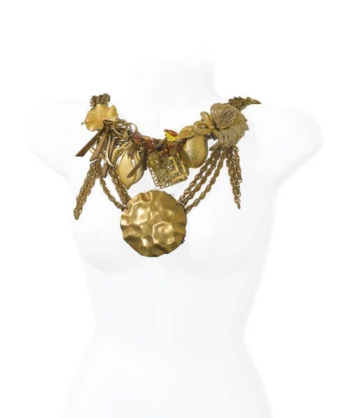 SUBVERSIVE JEWELRY Gold Crater Wreath with Amber C
