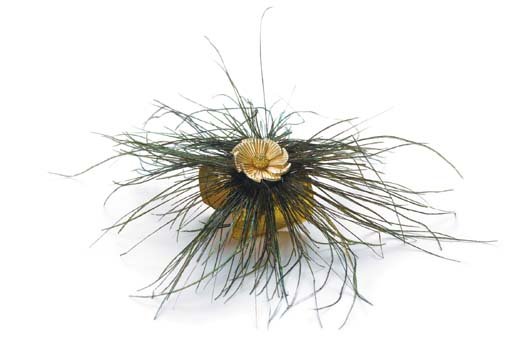 SUBVERSIVE JEWELRY Peacock Feather Cuff with Gold